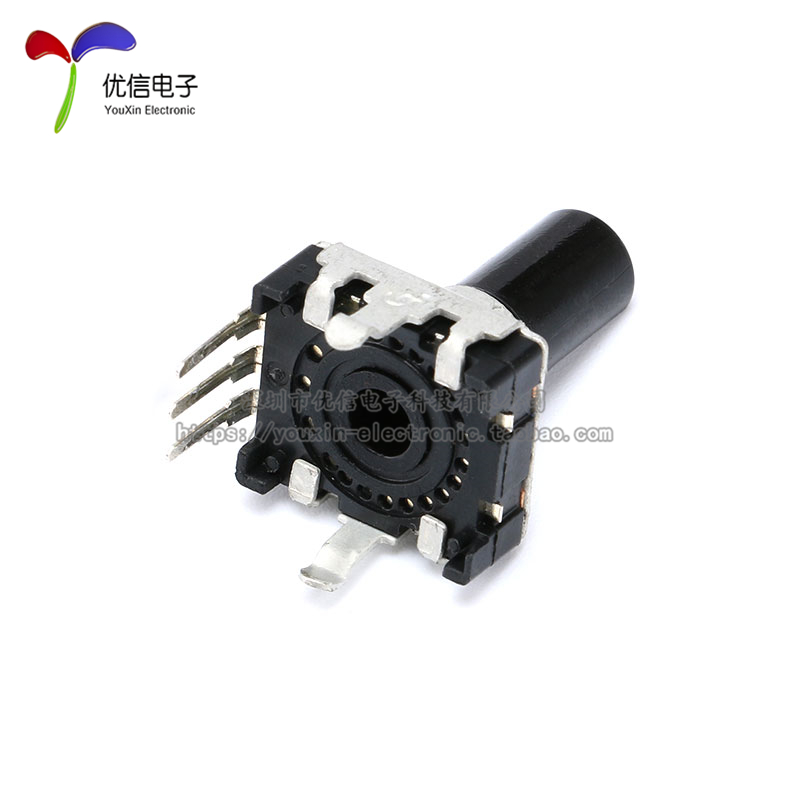 【优信电子】EC12 E12音响编码器/360°旋转编码器 三脚 柄长15MM - 图1