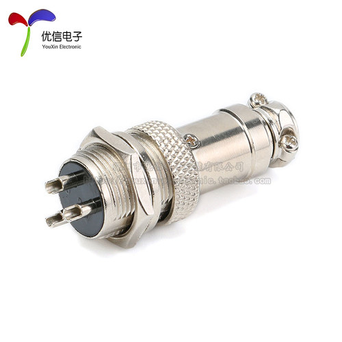 航空插头插座 GX16-2/3/4/5/6/7/8P芯 公头 母头 连接器 接插件 - 图2