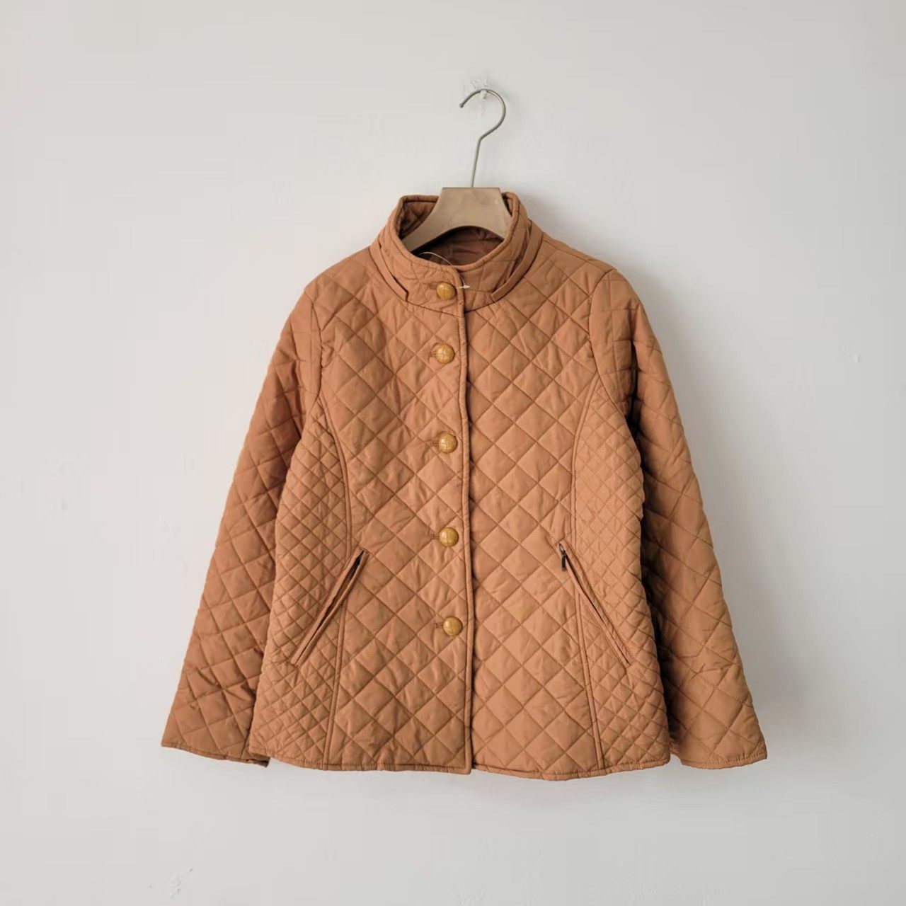 5款日系圆领菱形绗缝棉服女宽松薄款夹棉外套休闲棉衣纯色气质女,淘宝优惠券,粉丝福利购,淘宝优惠卷