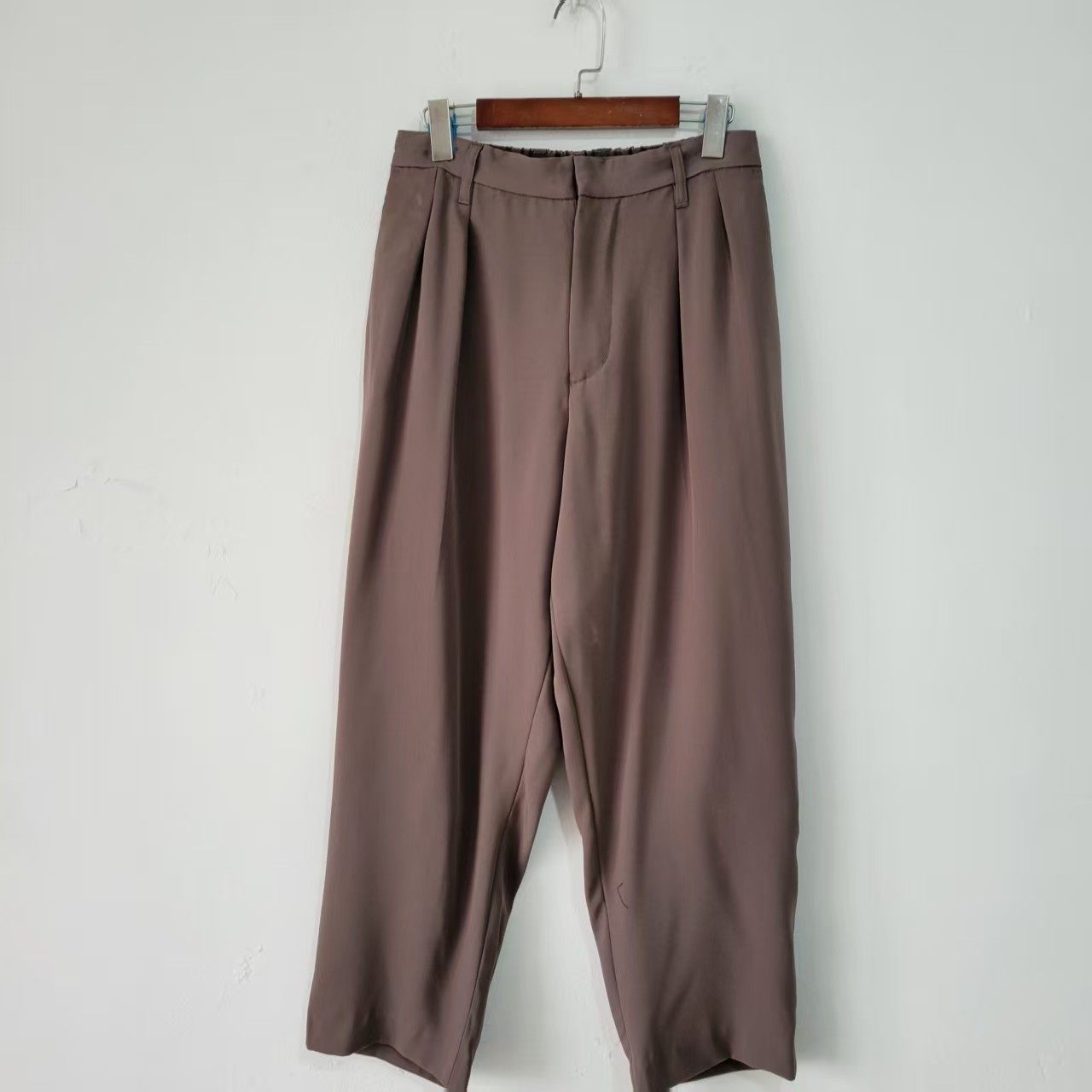 5款日单文艺复古宽松休闲卡其色松紧腰抽绳阔腿裤女直筒工装裤,淘宝优惠券,粉丝福利购,淘宝优惠卷