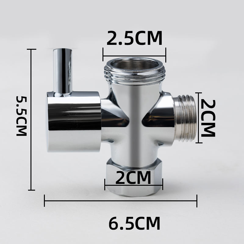 花洒分水器淋浴水龙头三通分水阀淋喷头切换开关一分二接头转换器-图0