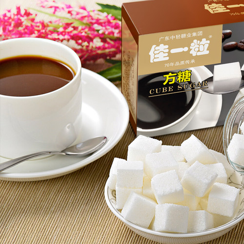 佳一粒方糖黑咖啡伴侣奶茶冲饮专用调糖甜品调味白糖细砂糖块盒装 - 图3