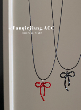 女款蝴蝶结轻奢小众高级感项链