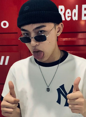 复古窄小框长方形太阳眼镜高级感