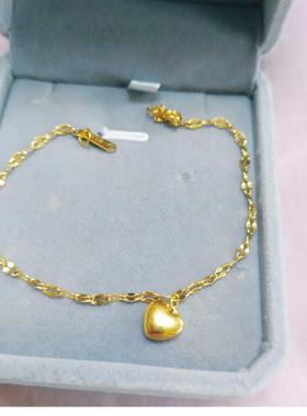 定制超闪迷你18K金色甜美小爱心细手链 女网红ins不掉色闺蜜礼物