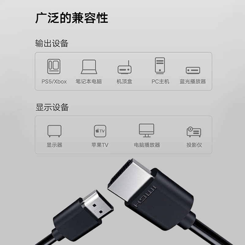 小明高清 HDMI 连接线手机电脑同屏转换连接线投影仪高清数据安卓投屏线 - 图2