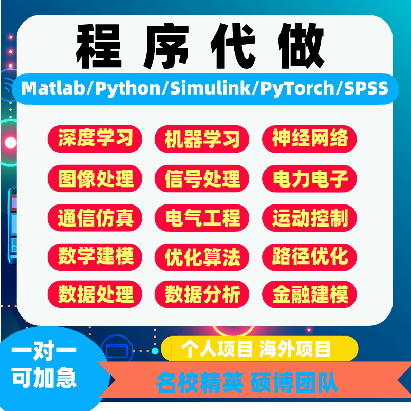 matlab代做程序代编python帮做深度机器学习图像处理算法代码编程 - 图0