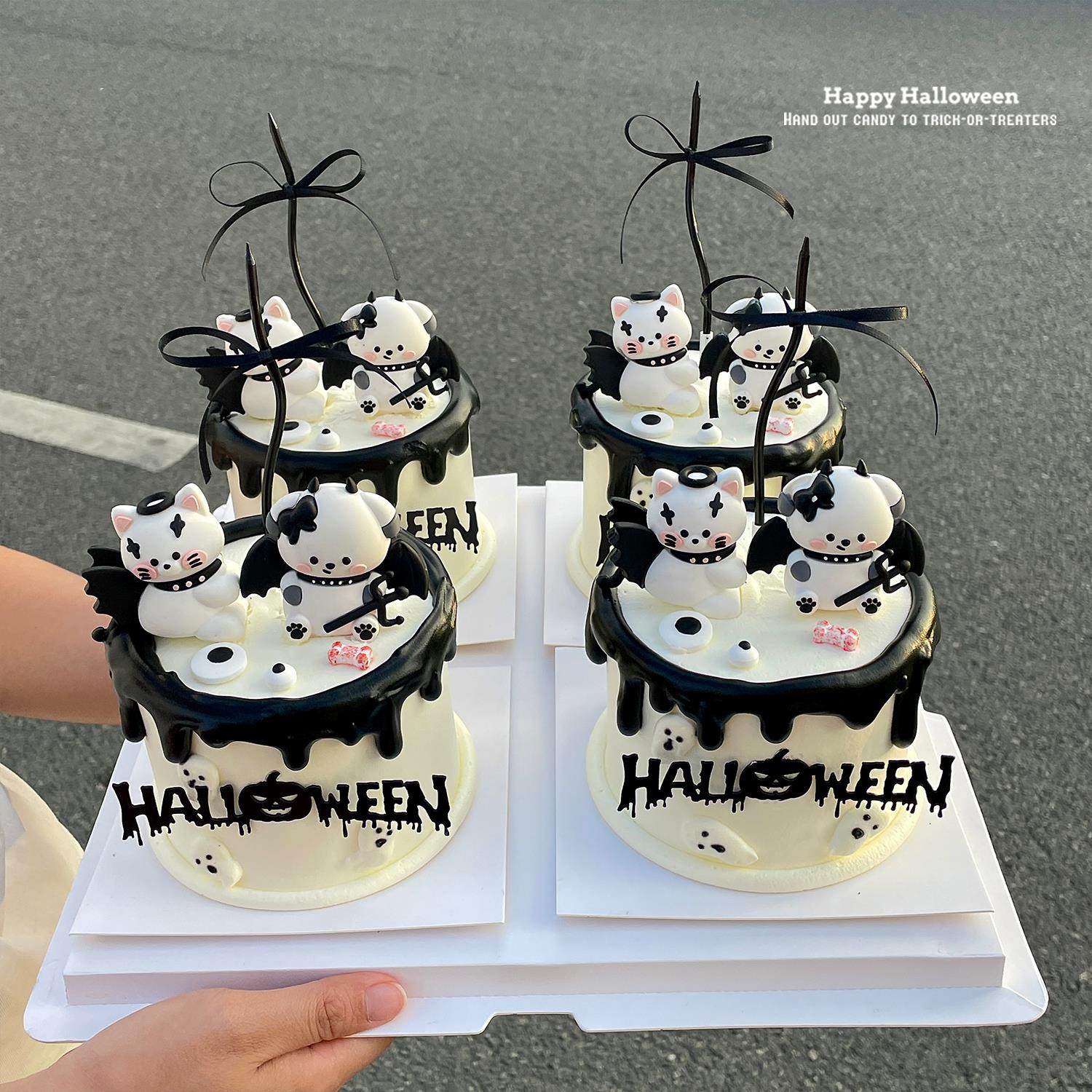 2025万圣节恶魔小狗猫咪蛋糕装饰品摆件南瓜Halloween亚克力插件,淘宝优惠券,粉丝福利购,淘宝优惠卷
