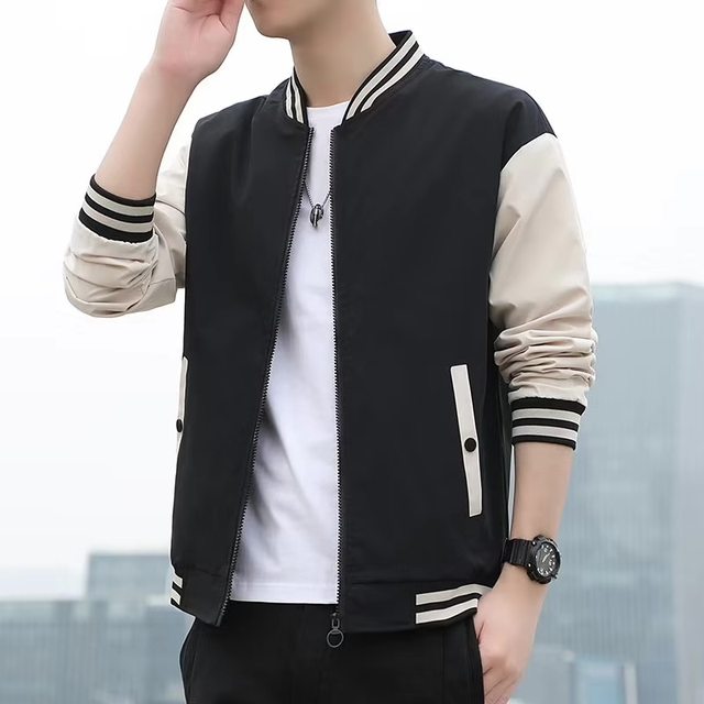 Baseball uniform high-end stand collar spring and autumn jacket for men