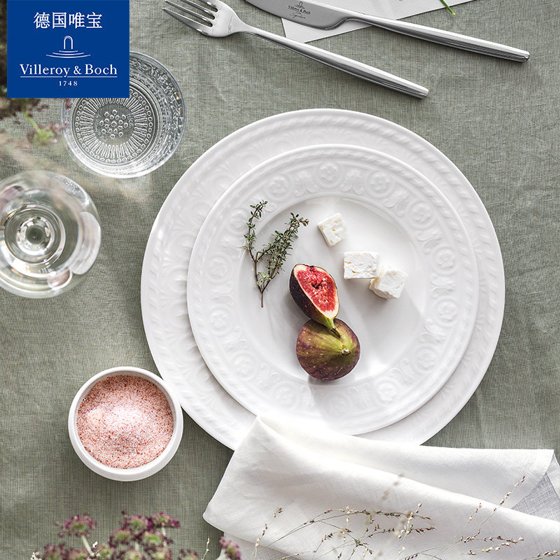 villeroyboch德国唯宝欧式陶瓷米饭碗中餐碗浮雕古典大单个赛琳妮_虎窝淘