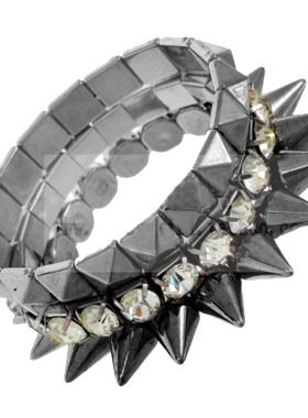 美国代购钻石与铆钉弹力手链