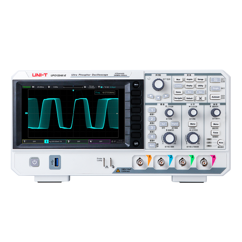优利德UPO1204X-E数字荧光示波器四通道200M带宽2G采样率高精度