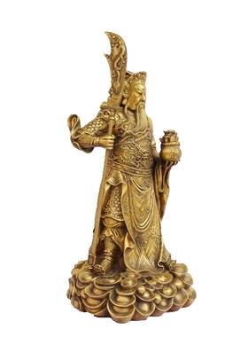 全铜中式武财神关公像开业礼品