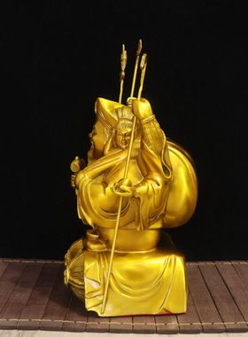 全铜大黑天财神摆件装饰开业送礼