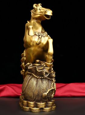 黄铜马摆件马到成功铜马工艺品