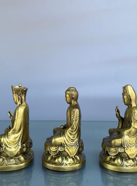 黄铜观音菩萨地藏王释迦牟尼佛像