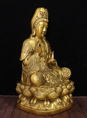 全铜观音佛像工艺品中式