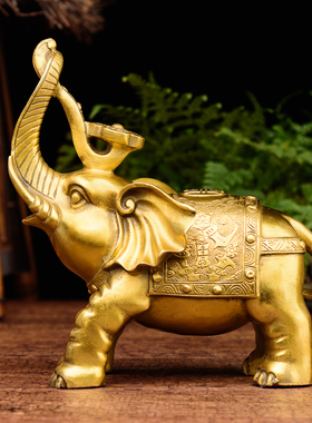 如意纯铜开业礼品大象摆件中式