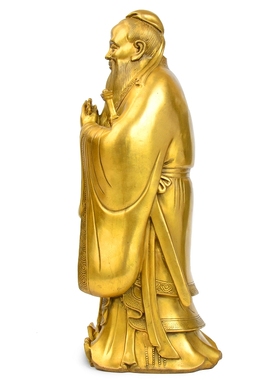 纯铜书房办公室孔夫子礼物雕像
