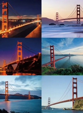 纯手工美国铁艺金门大桥落地摆件