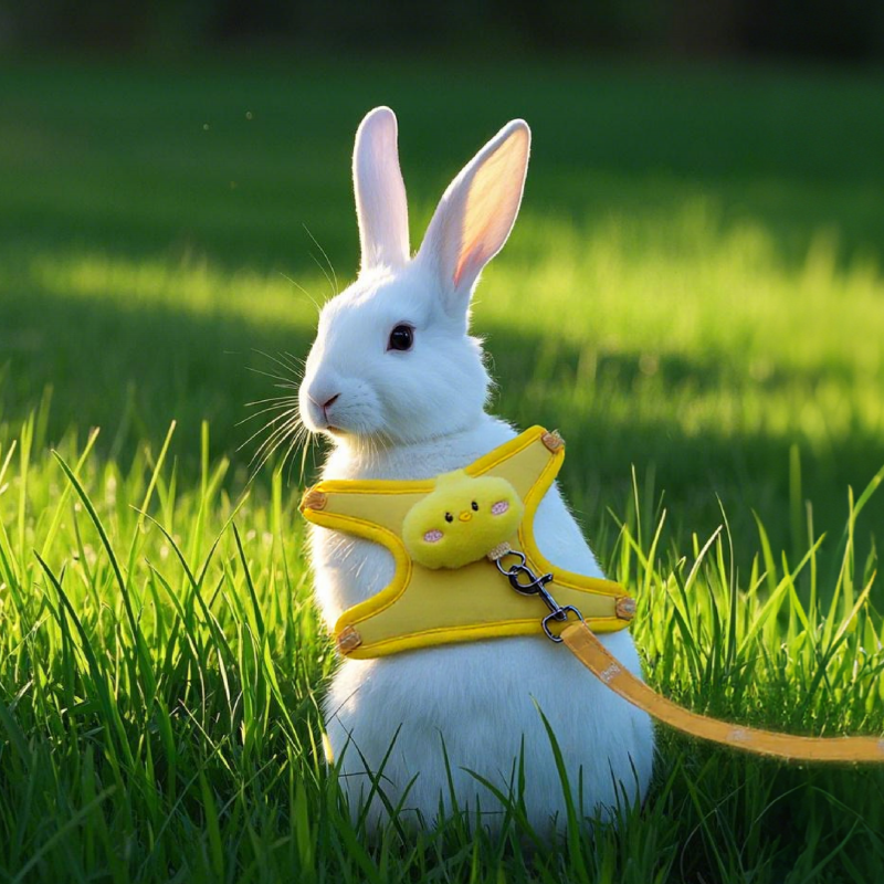 小兔外出牵引绳兔绳防挣脱遛兔绳兔子牵引绳可调节兔兔绳子兔链子,淘宝优惠券,粉丝福利购,淘宝优惠卷