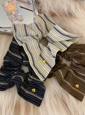 超大蝴蝶结方巾大肠发圈女扎头马尾皮筋发绳高级感慵懒风头绳头饰