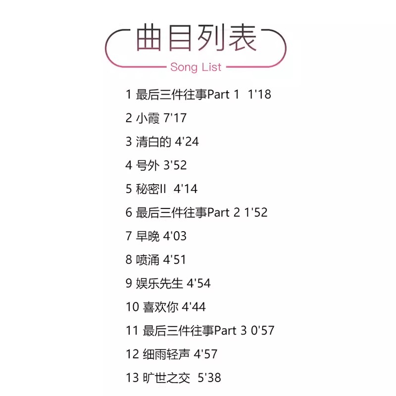 正版黄绮珊专辑 小霞3.0 三部曲终篇 透明紫彩胶 2LP12寸黑胶唱片 - 图1