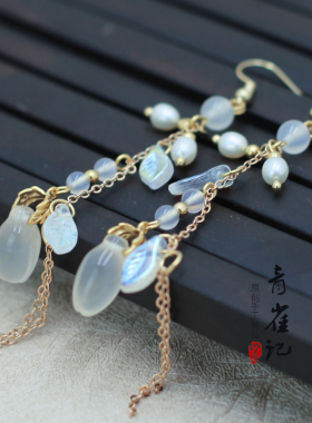 青雀记手工原创设计配饰旗袍耳饰