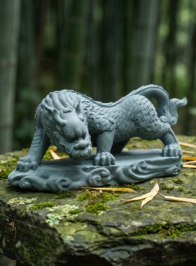 【爆款】青砂石镇宅避水兽工艺品家居客厅玄关茶桌鱼缸创意装饰