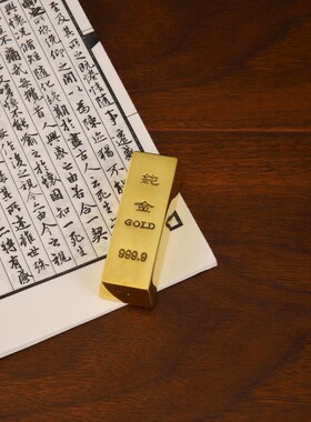 黄铜真金条实心道具块砖家
