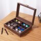 Wooden glasses box large capacity sunglasses storage