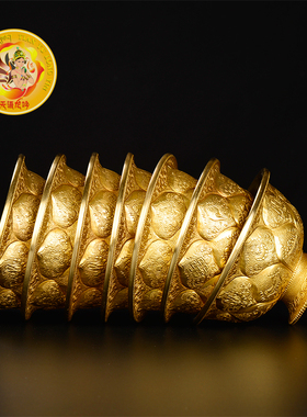 摆件纯铜佛堂摆件供水杯七之供