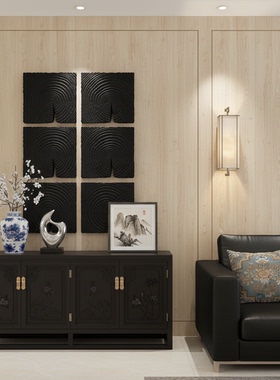 侘寂风摆件碳化木年轮木块装饰画民宿软装家居好物服装店装饰墙饰