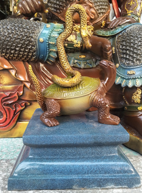 玄天上帝祖师爷黄铜中式佛堂摆件