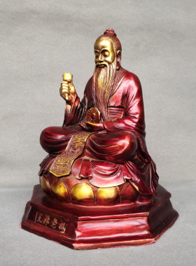 王禅老祖铜像大小号坐像站像摆件