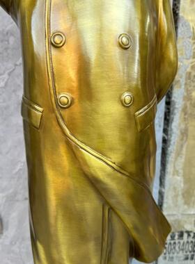 铜主席挥手像摆件办公室书房摆放