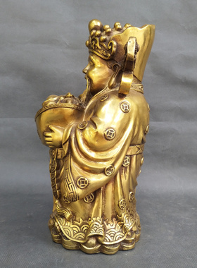 文财神站像高30厘米大号招财摆件