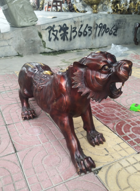 铜虎大号老虎招财风水摆件门厅