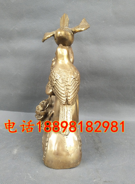 铜喜上心头喜鹊一对客厅招财摆件