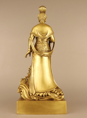 佛堂铜女娲娘娘炼石补天铜像摆件