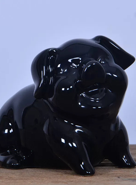 陶瓷十二生肖小猪猪吉祥摆件