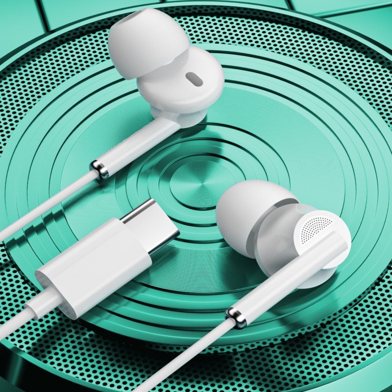 适用苹果15 16 17安卓通用全兼容数字耳机TYPE-C半耳式重低音耳机,淘宝优惠券,粉丝福利购,淘宝优惠卷