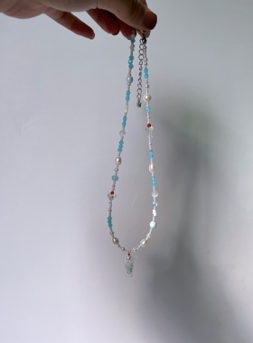 气泡苏打水夏日清凉清爽原创串珠项链一条