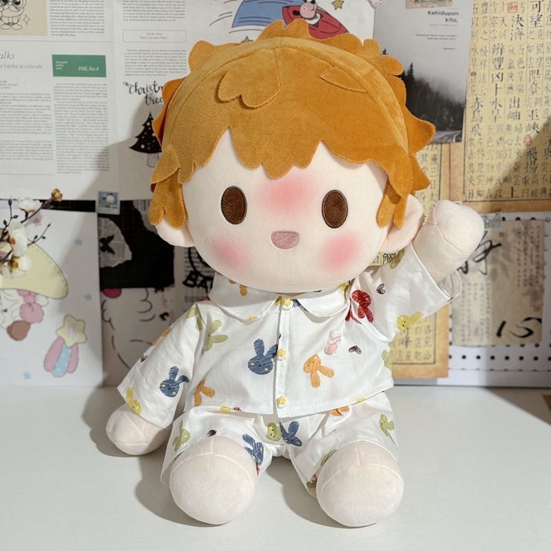 棉花娃娃10cm20cm40cm娃衣一番赏知晚印花睡衣换装超萌小宝娃衣服 - 图2