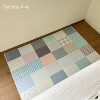 Foldable and easy to store Korean style fresh plaid carpet