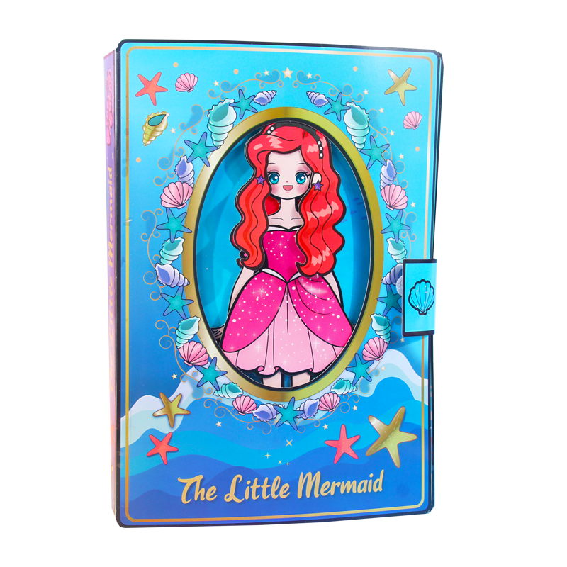 美人鱼安静书女孩免剪裁公主芭比娃娃换装贴纸卡通儿童手工制作本,淘宝优惠券,粉丝福利购,淘宝优惠卷