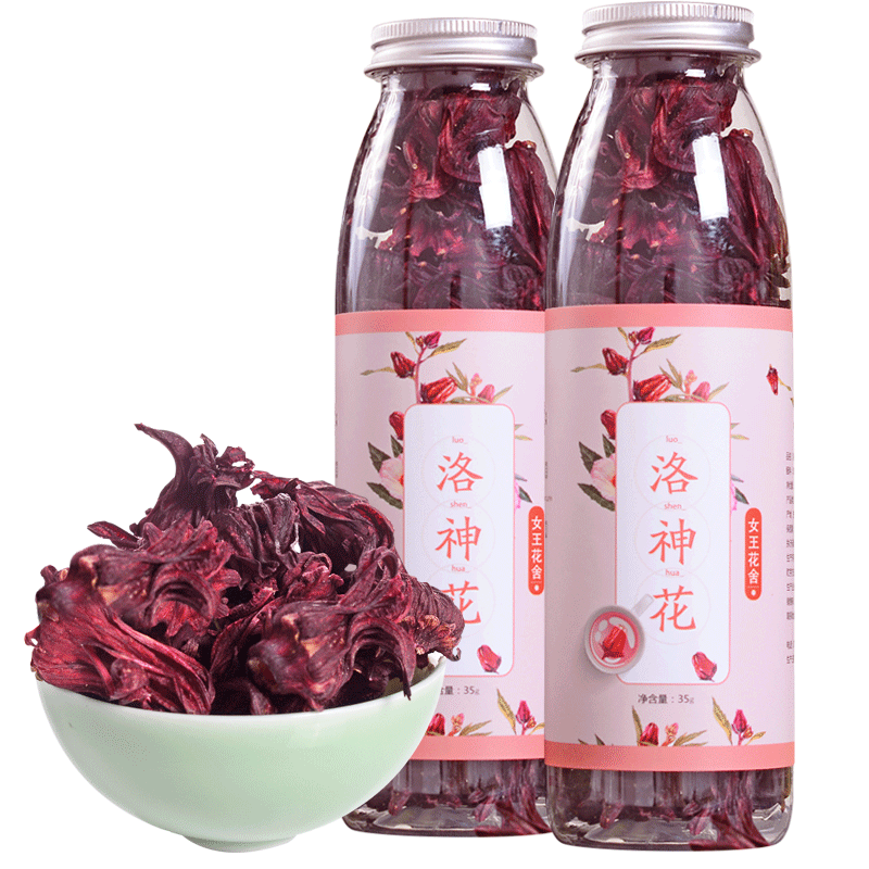 1瓶 洛神花干新鲜玫瑰茄洛神花茶酵素花正品云南整朵果脯水果茶叶 - 图3