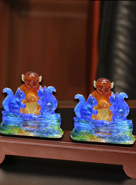 集雅轩宋韶光大师2026马年吉祥物生肖属龙 鼠猴喜合 琉璃吊坠礼品