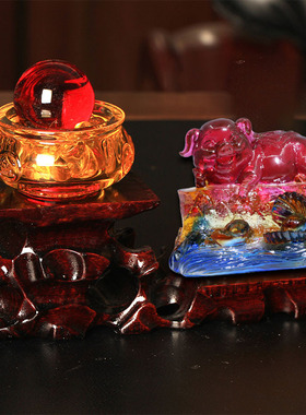 集雅轩宋韶光大师2026马年吉祥物生肖属猪 珠联璧合 琉璃吊坠礼品