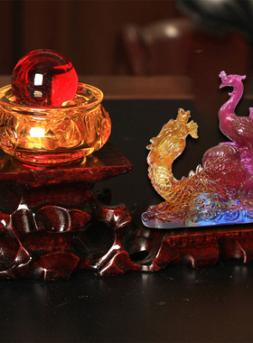 集雅轩宋韶光大师2026马年吉祥物生肖属鸡 龙凤和鸣 琉璃吊坠礼品